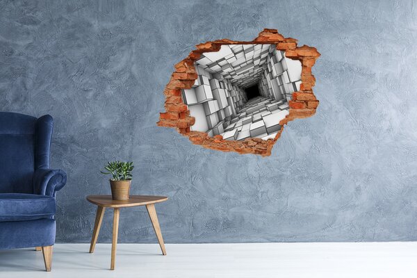 Díra 3D fototapeta nálepka Tunel krychle nd-c-55216784