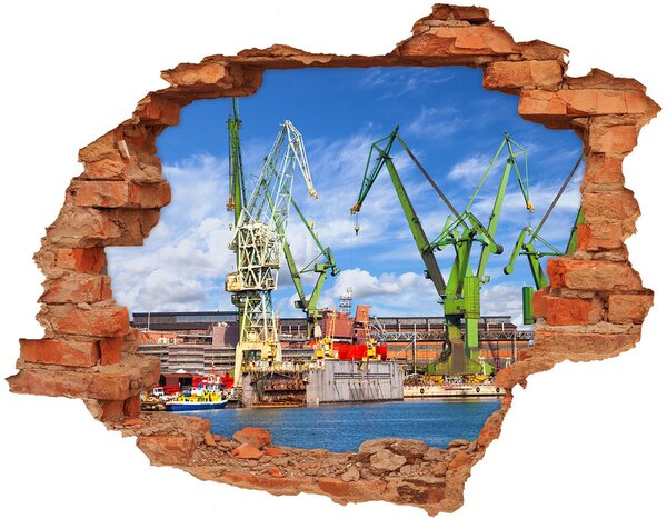 Fototapeta díra na zeď 3D Loděnice Gdaňsk nd-c-56877257