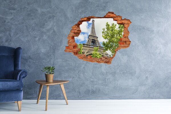 Fototapeta díra na zeď 3D Eiffelova věž Paříž nd-c-57097253
