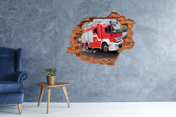 Foto fotografie díra na zeď Hasičský vůz nd-c-56994043