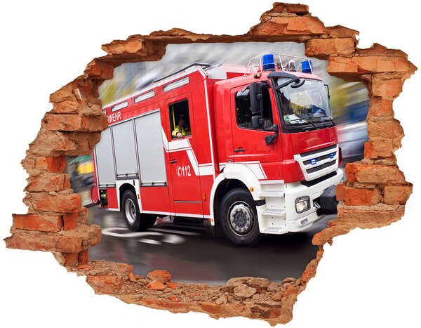 Foto fotografie díra na zeď Hasičský vůz nd-c-56994043
