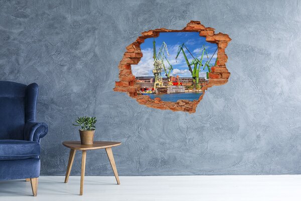 Fototapeta díra na zeď 3D Loděnice Gdaňsk nd-c-56877257