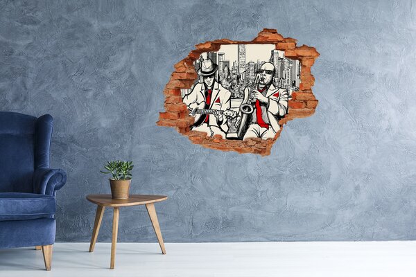 Fototapeta díra na zeď 3D New York jazz nd-c-58689971