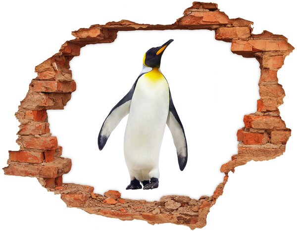 Díra 3D fototapeta na stěnu nálepka Tučňák nd-c-59348064