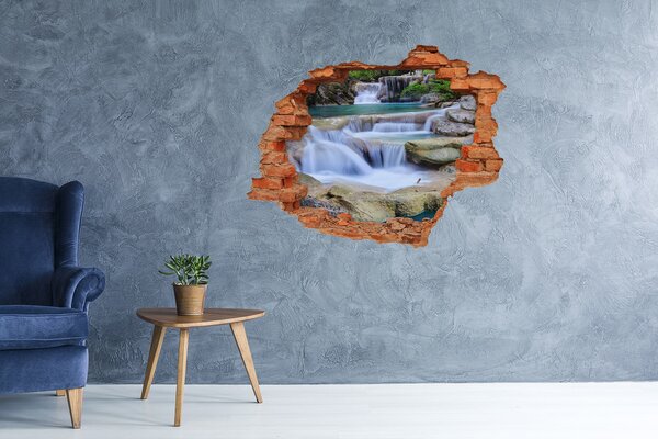 Nálepka fototapeta 3D výhled Kaskáda v lese nd-c-60730656