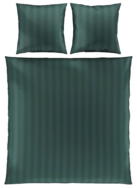 POVLEČENÍ satén tmavě zelená 200/200 cm Novel - Povlečení, Online Only