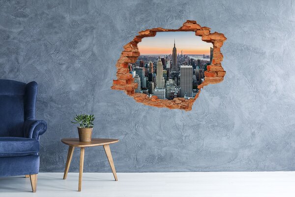 Fototapeta díra na zeď 3D New York nd-c-60595305