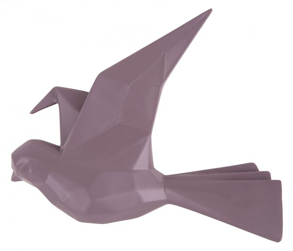 PRESENT TIME Velký nástěnný věšák Origami Bird fialová 25,3 × 4,6 × 20,7 cm