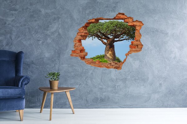 Samolepící díra na stěnu nálepka Baobab nd-c-61073116