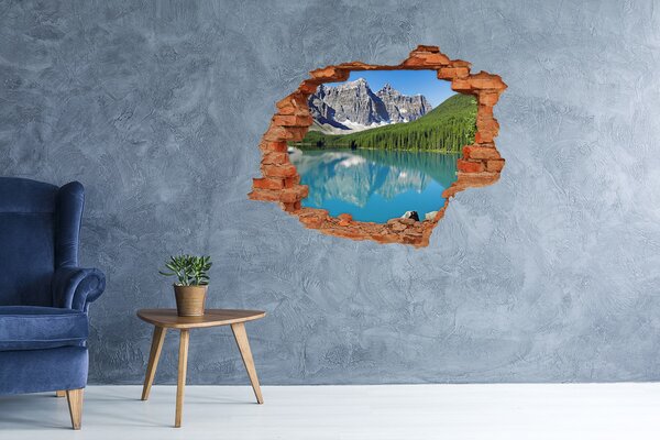 Nálepka fototapeta 3D výhled Jezero v horách nd-c-61685210