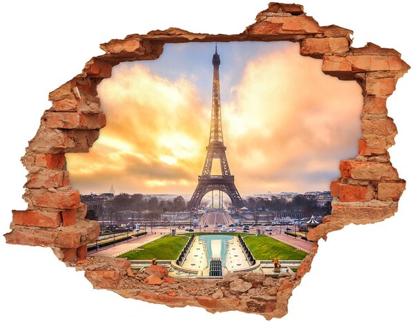 Fototapeta díra na zeď 3D Eiffelova věž Paříž nd-c-61738045
