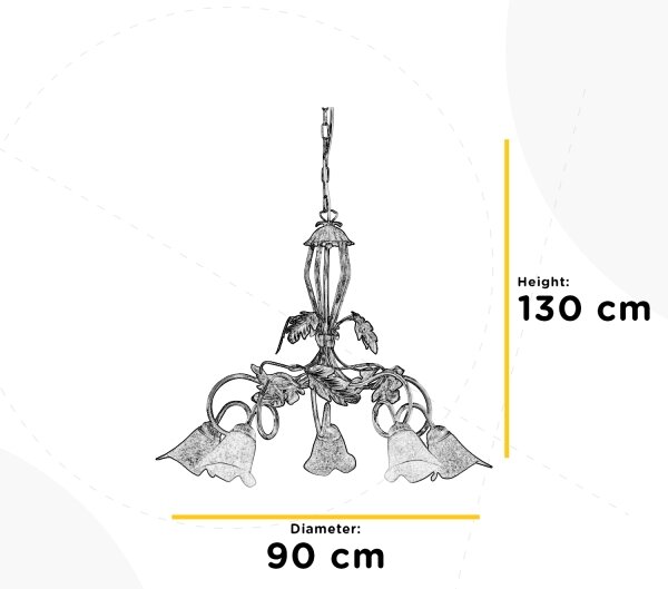 ONLI - Lustr na řetězu MARILENA 5xE14/6W/230V