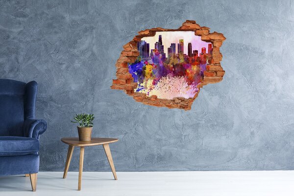 Fototapeta díra na zeď 3D Los Angeles barvy nd-c-61932362