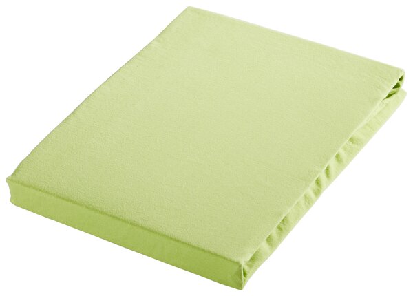 ELASTICKÉ PROSTĚRADLO, žerzej, světle zelená, 100/200 cm Bio:Vio - Prostěradla, Online Only
