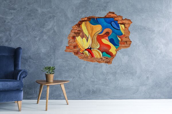 Díra 3D fototapeta nálepka Abstraktní květina nd-c-62510188