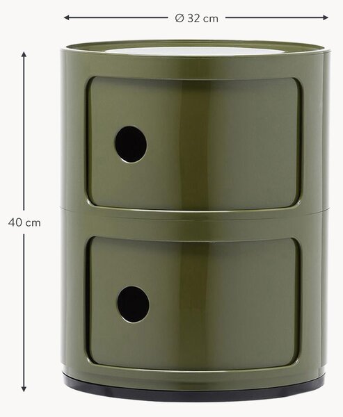 Designový odkládací stolek Componibili, 2 moduly