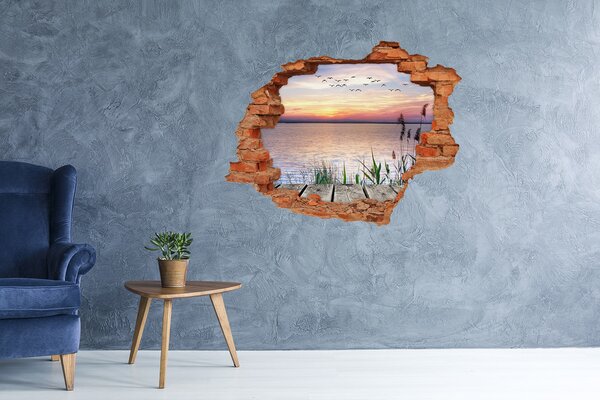 Nálepka fototapeta 3D výhled Jezero západ nd-c-62496449