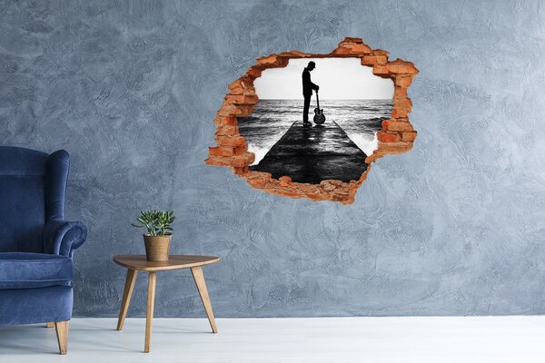 Fototapeta díra na zeď Kytarista na molo nd-c-62226086