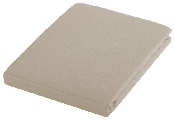 ELASTICKÉ PROSTĚRADLO, žerzej, béžová, 100/200 cm Bio:Vio - Prostěradla, Online Only