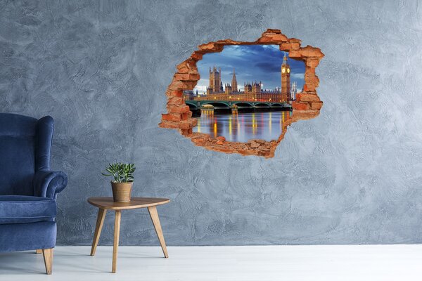 Fototapeta díra na zeď 3D Temže Londýn nd-c-62913588
