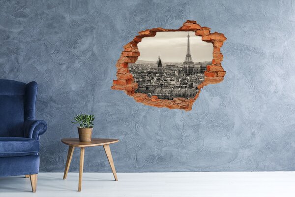 Fototapeta díra na zeď 3D Eiffelova věž Paříž nd-c-62561428