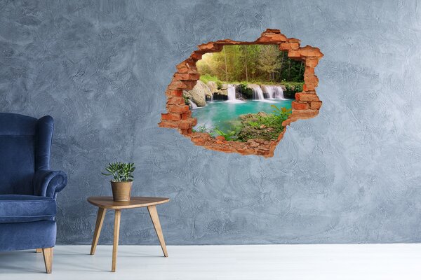 Nálepka fototapeta 3D výhled Vodopád v lese nd-c-62884614