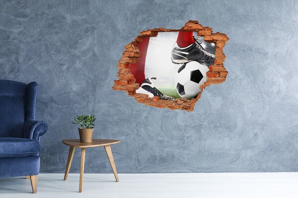 Fototapeta díra na zeď 3D Nohy fotbalisty nd-c-64594715