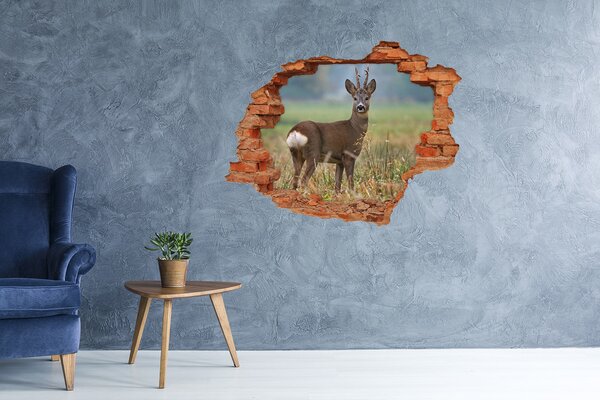 Díra 3D fototapeta na stěnu nálepka Srna nd-c-65048676