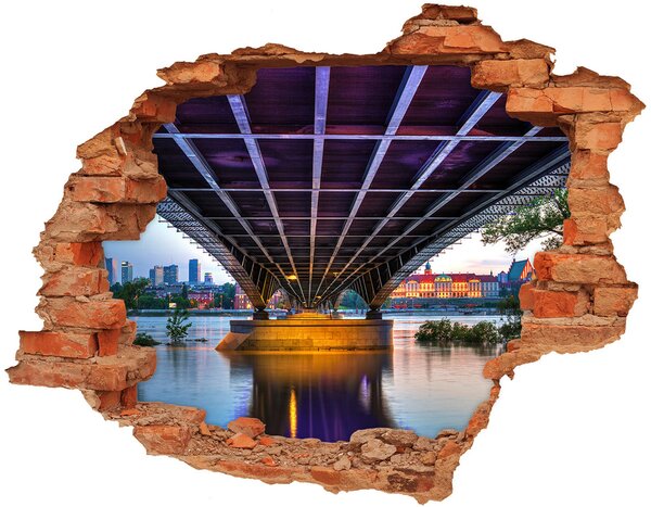 Nálepka fototapeta 3D výhled Most ve Varšavě nd-c-65860025
