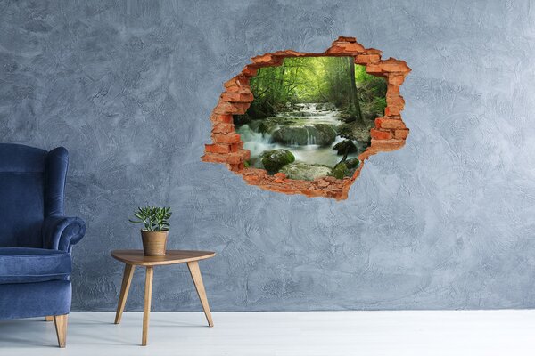 Nálepka fototapeta 3D výhled Vodopád v lese nd-c-65985516