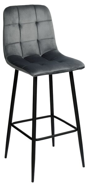 ViaDomo Via Domo - Barová židle Tettoia - šedá - 43x110x50 cm