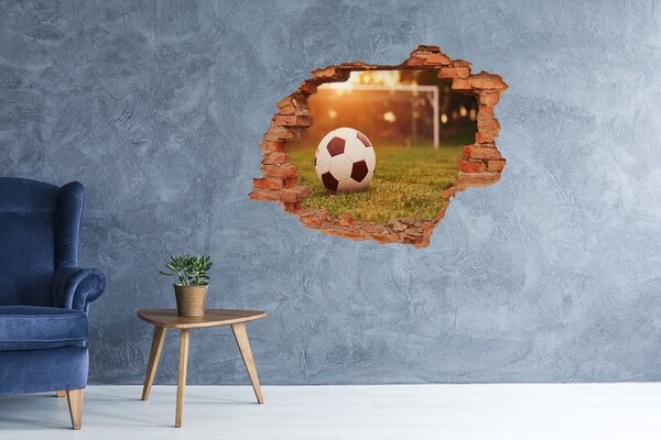 Fototapeta díra na zeď 3D Míč na hřišti nd-c-66115658