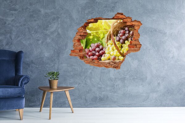 Nálepka 3D díra Hrozny v košíku nd-c-66707653