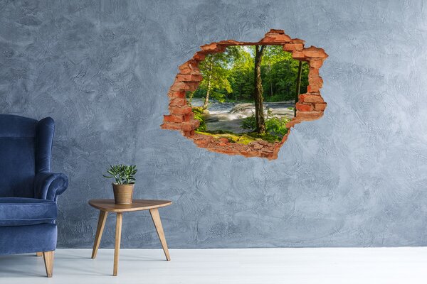 Nálepka fototapeta 3D výhled Řeka v lese nd-c-66915556