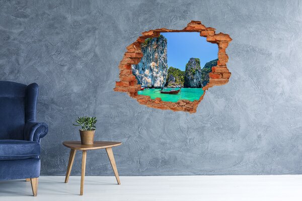 Nálepka fototapeta 3D výhled Loďky Thajsko nd-c-66910286