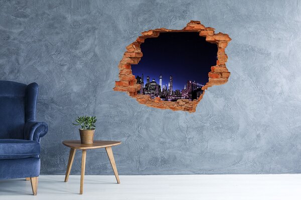 Fototapeta díra na zeď 3D Brooklynský most nd-c-66983366