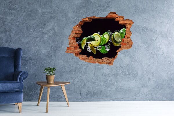 Nálepka 3D díra beton Mojito nd-c-66945835