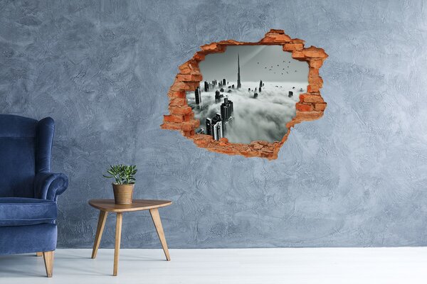 Fototapeta díra na zeď 3D Mlha nad Dubajem nd-c-67144180