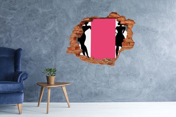 Díra 3D fototapeta nálepka Siluety žen nd-c-67460757