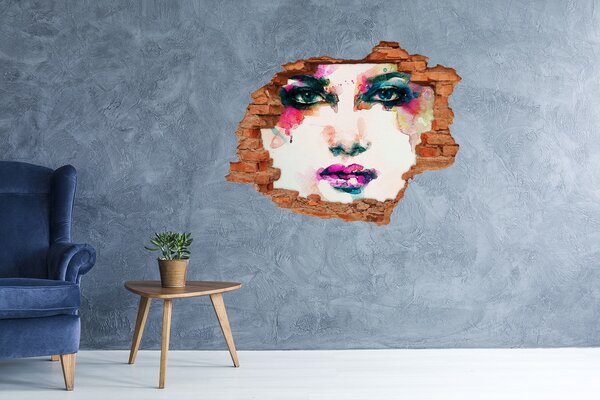 Díra 3D fototapeta na stěnu Portrét ženy nd-c-68067837