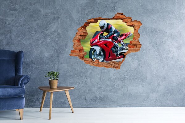 Foto fotografie díra na zeď Motorka nd-c-68370105