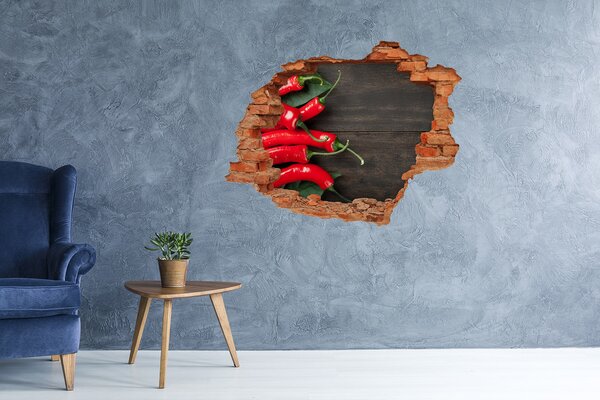 Nálepka 3D díra Chilli papričky nd-c-68584062