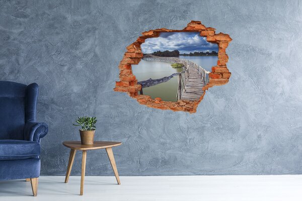 Nálepka fototapeta 3D výhled Dřevěný most nd-c-68963290