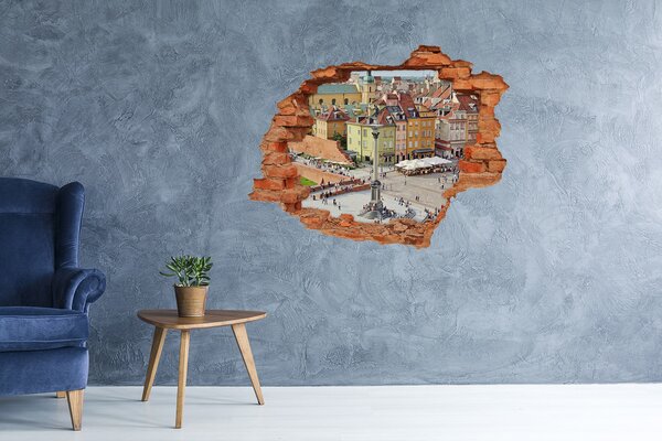 Fototapeta díra na zeď 3D Varšava Polsko nd-c-69093039