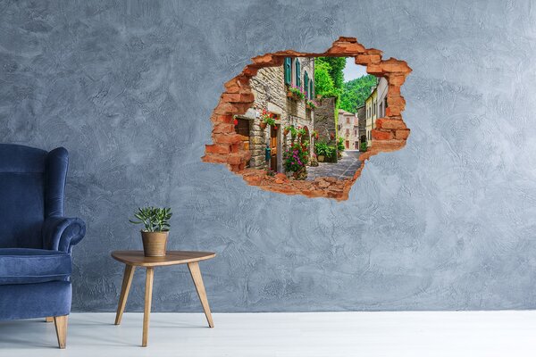 Fototapeta díra na zeď 3D Romantická ulička nd-c-69581730
