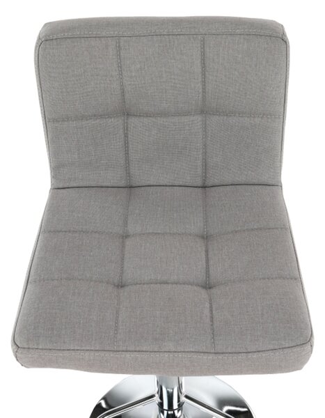 KONDELA Barová židle, taupe šedohnědá látka / chrom, KANDY NEW