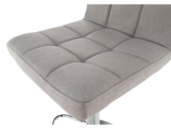 KONDELA Barová židle, taupe šedohnědá látka / chrom, KANDY NEW
