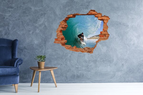 Fototapeta díra na zeď 3D Surfař na vlně nd-c-70293058