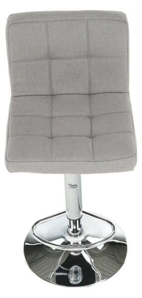 KONDELA Barová židle, taupe šedohnědá látka / chrom, KANDY NEW