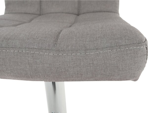 KONDELA Barová židle, taupe šedohnědá látka / chrom, KANDY NEW